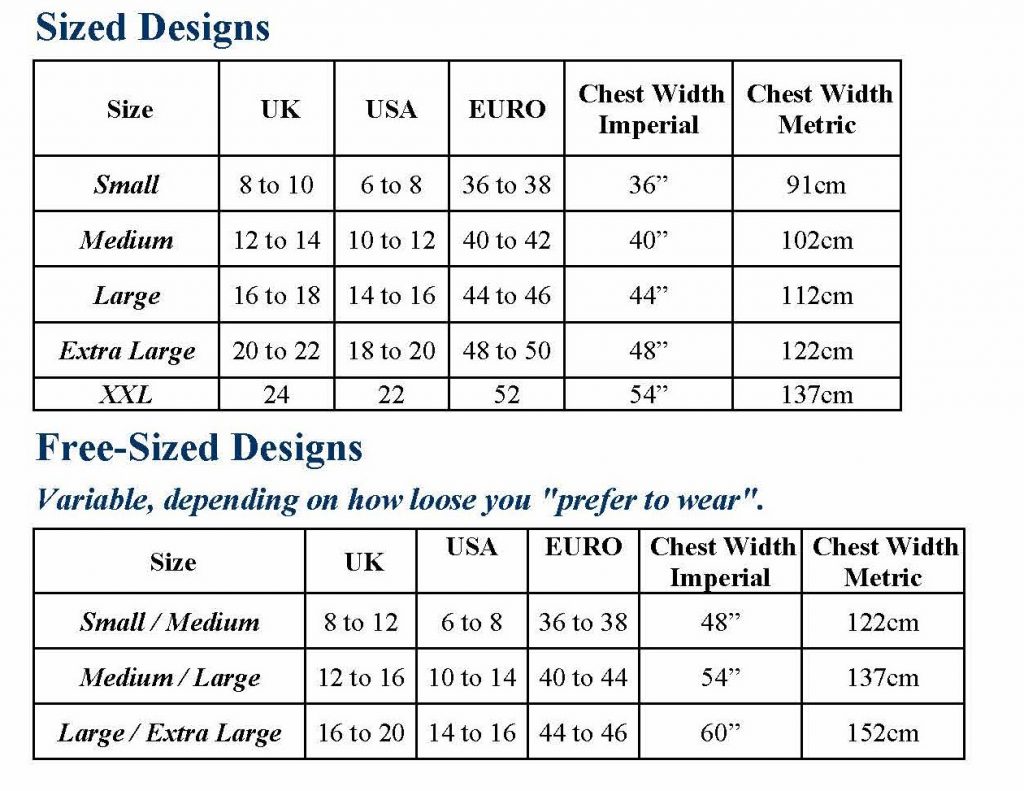 Size Info – McCabe Knitwear